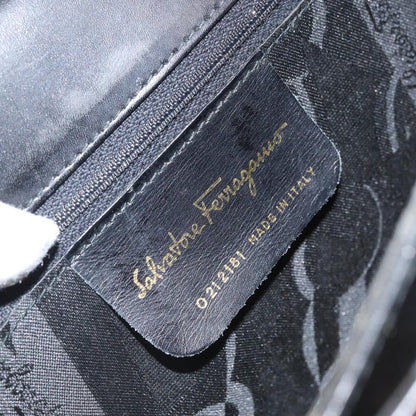 Salvatore Ferragamo Convertible Top Handle Bag Leather, BLACK, LEATHER, Handbag