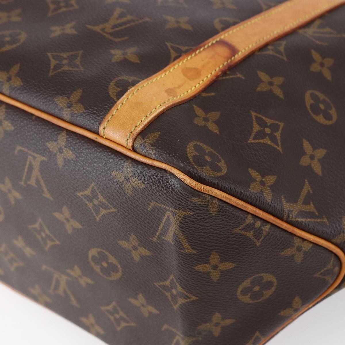 Louis Vuitton Shopping Sac Handbag Monogram Canvas, BROWN, CANVAS, Tote bag