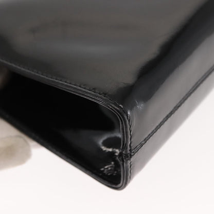 Salvatore Ferragamo Vintage Gancini Chain Shoulder Bag Patent Leather, BLACK, PATENT_LEATHER, Shoulder bag