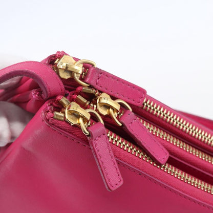 Celine Trio Crossbody Bag Leather, PINK, LEATHER, Shoulder bag