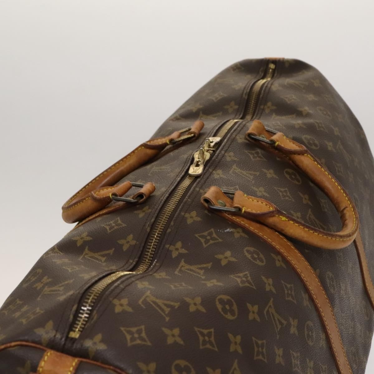 Louis Vuitton Keepall Bandouliere Bag Monogram Canvas, BROWN, CANVAS, Travel bag
