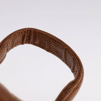 Fendi Vanity Clutch Leather, BROWN, LEATHER, Handbag