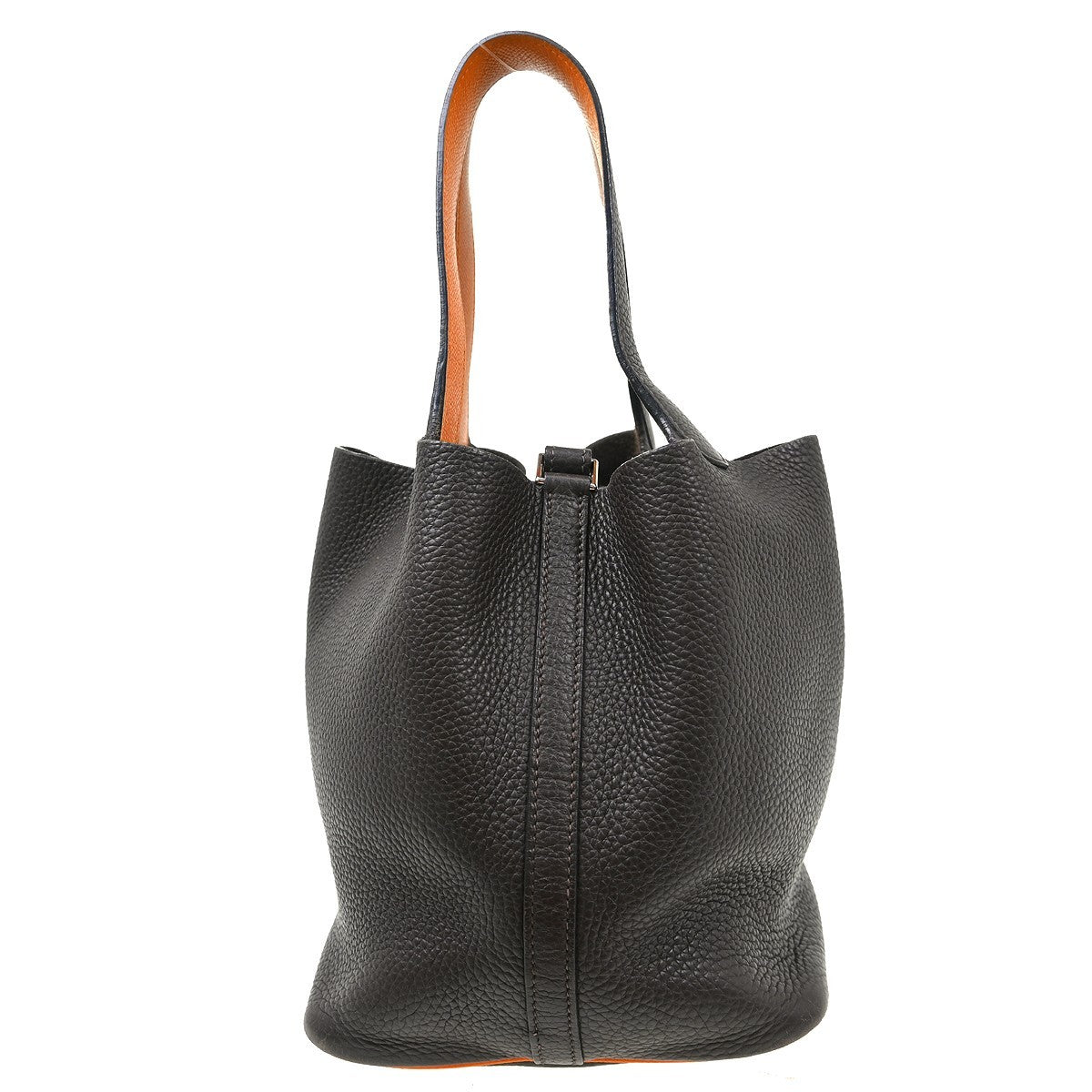 Hermes Picotin Bag Clemence, Brown, Leather, Handbag