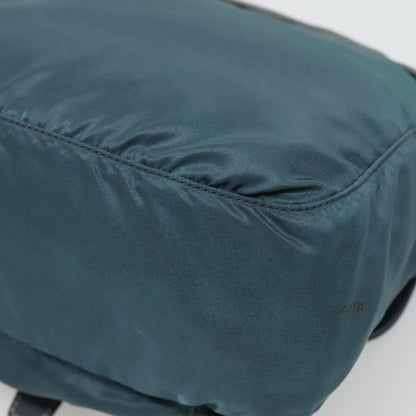 Prada Buckle Messenger Bag Tessuto, GREEN, NYLON, Shoulder bag