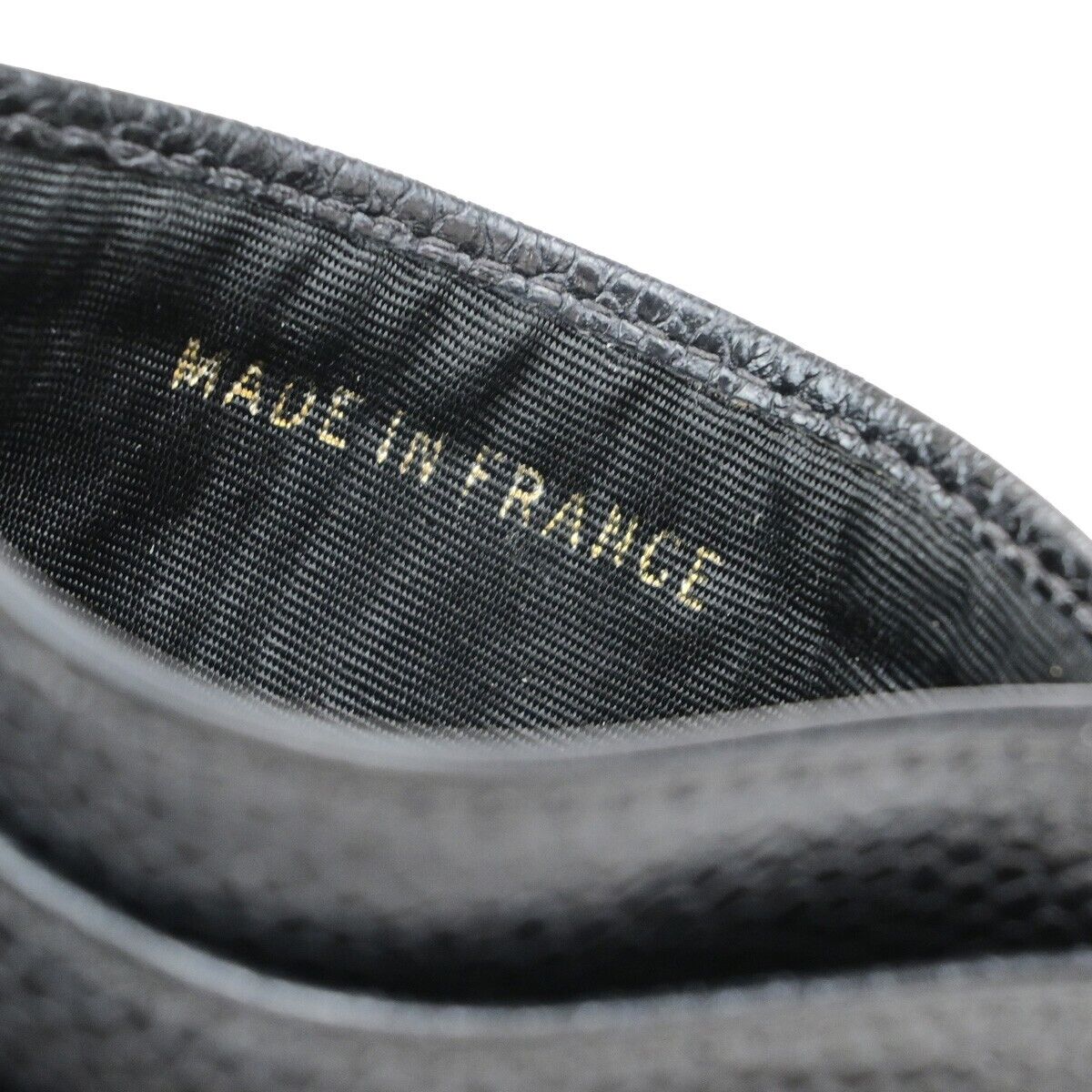 Chanel Logo CC Card case Grained  Leather, BLACK, CALFSKIN, Wallets