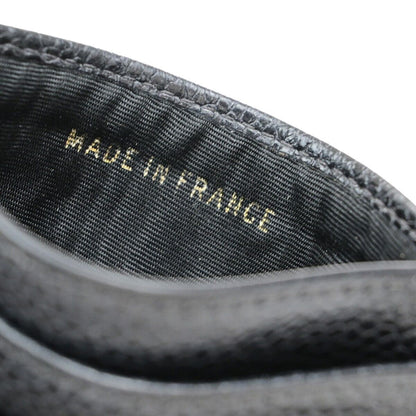 Chanel Logo CC Card case Grained  Leather, BLACK, CALFSKIN, Wallets