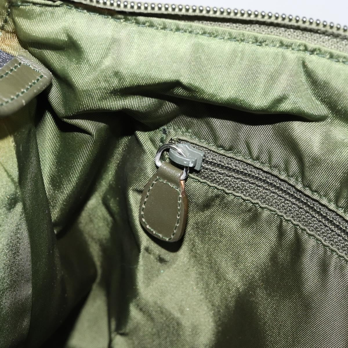 Christian Dior Vintage Trotter Shoulder Bag Canvas, GREEN, CANVAS, Shoulder bag