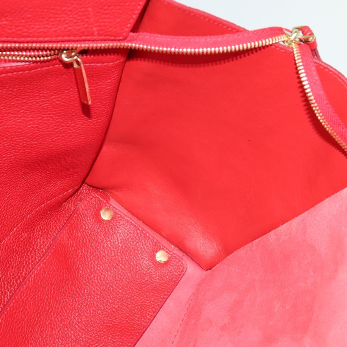 Salvatore Ferragamo Amy Tote Pebbled Leather, RED, LEATHER, Tote bag