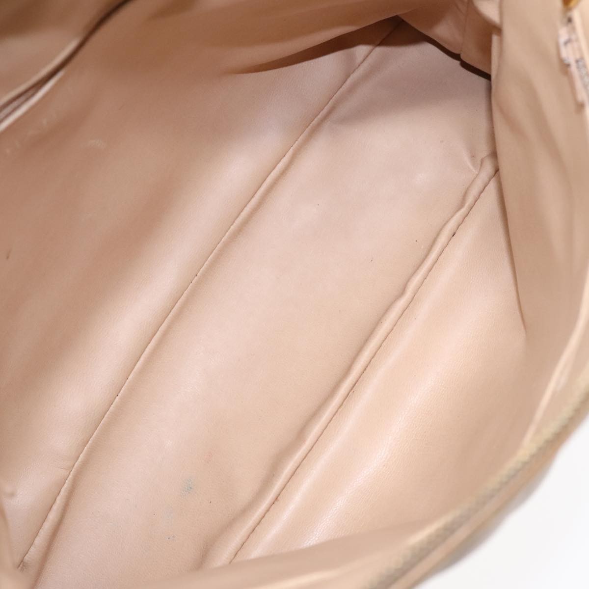 Chanel Vintage Chain Shoulder Bag Quilted Lambskin, BEIGE, LEATHER, Shoulder bag