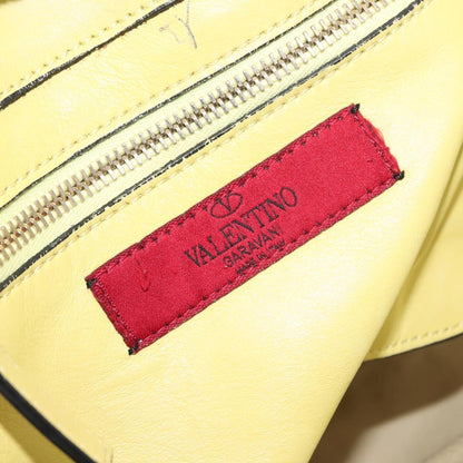 Valentino Garavani Rockstud Tote Soft Leather, YELLOW, LEATHER, Tote bag