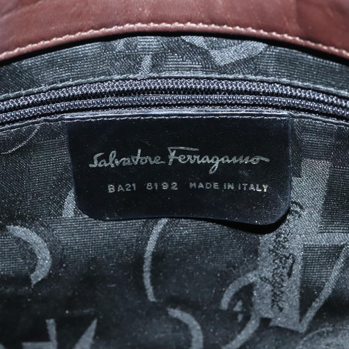 Salvatore Ferragamo Vala Shoulder Bag Canvas, BROWN, CANVAS, Shoulder bag