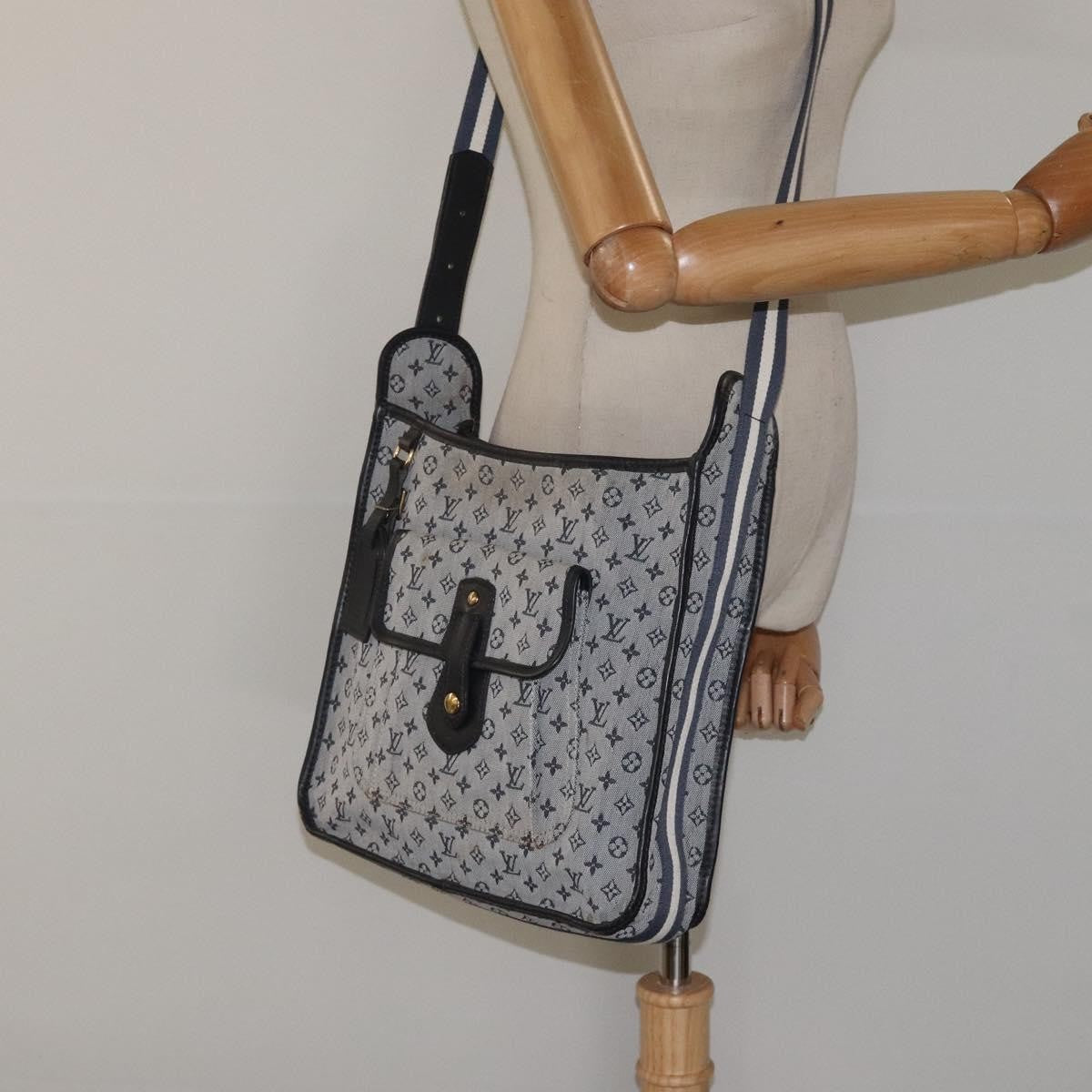 Louis Vuitton Mary Kate Messenger Bag Mini Lin, NAVY, CANVAS, Shoulder bag