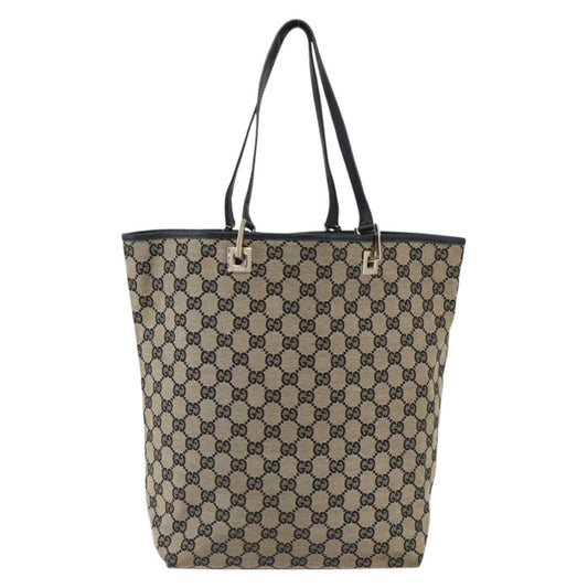 Gucci Vintage Bucket Shopping Tote GG Canvas, BEIGE, CANVAS, Tote bag