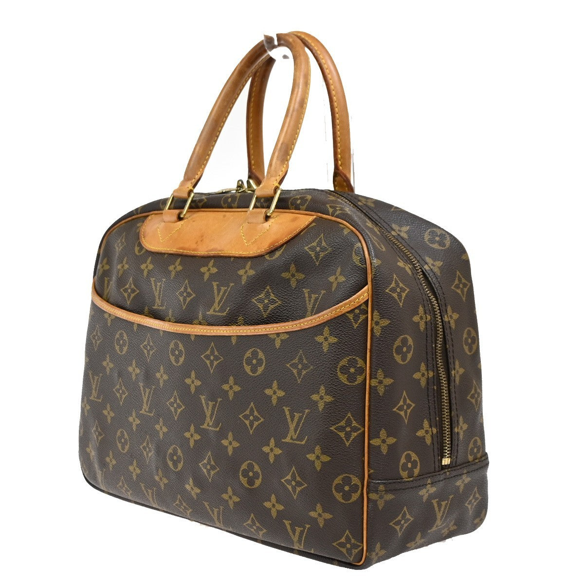 Louis Vuitton Deauville Handbag Monogram Canvas, BROWN, CANVAS, Handbag