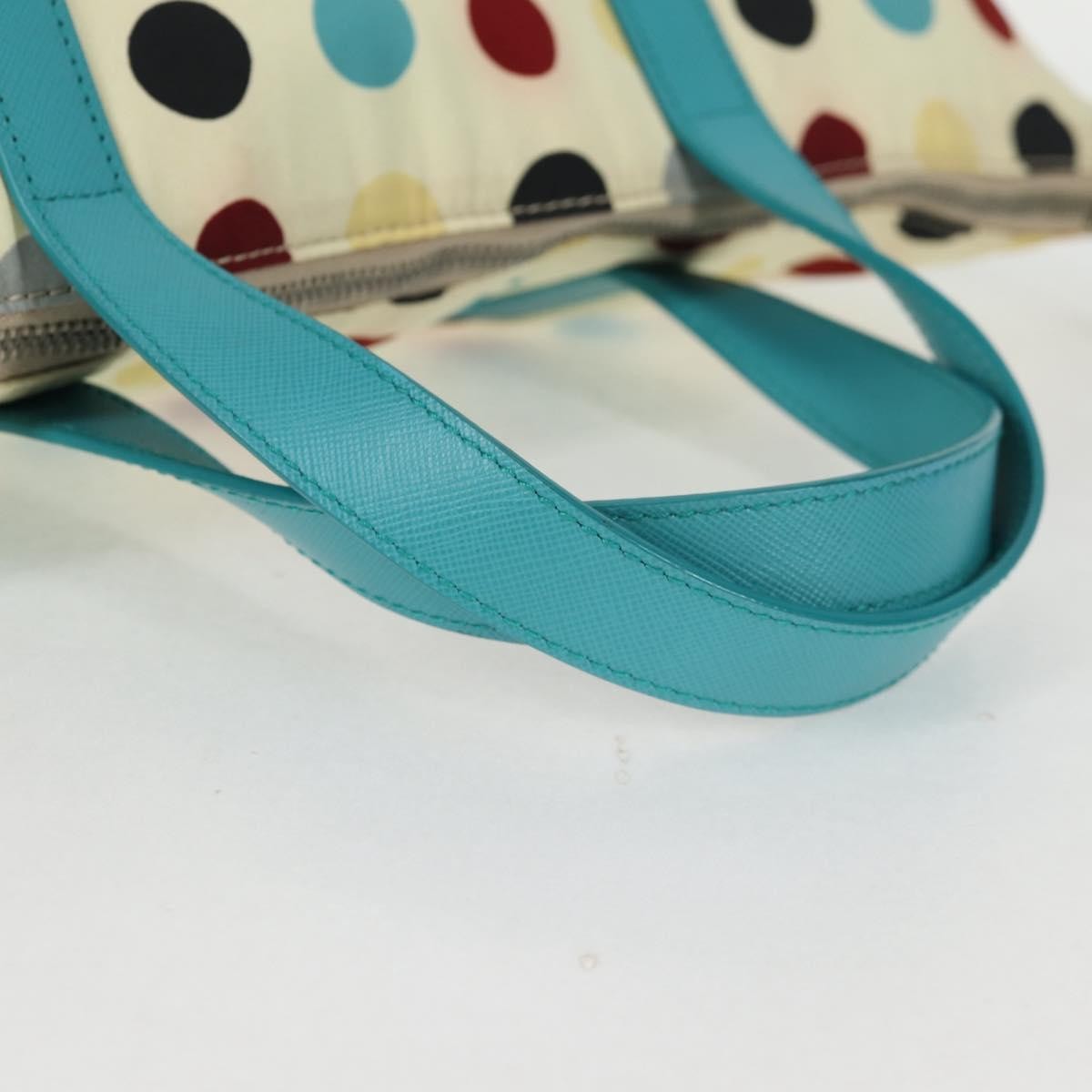 Prada Convertible Tote Printed Tessuto with Saffiano, WHITE, NYLON, Tote bag