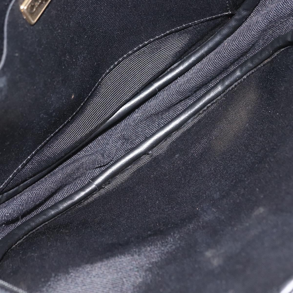 Christian Dior Vintage CD Chain  Shoulder Bag Leather, BLACK, LEATHER, Shoulder bag