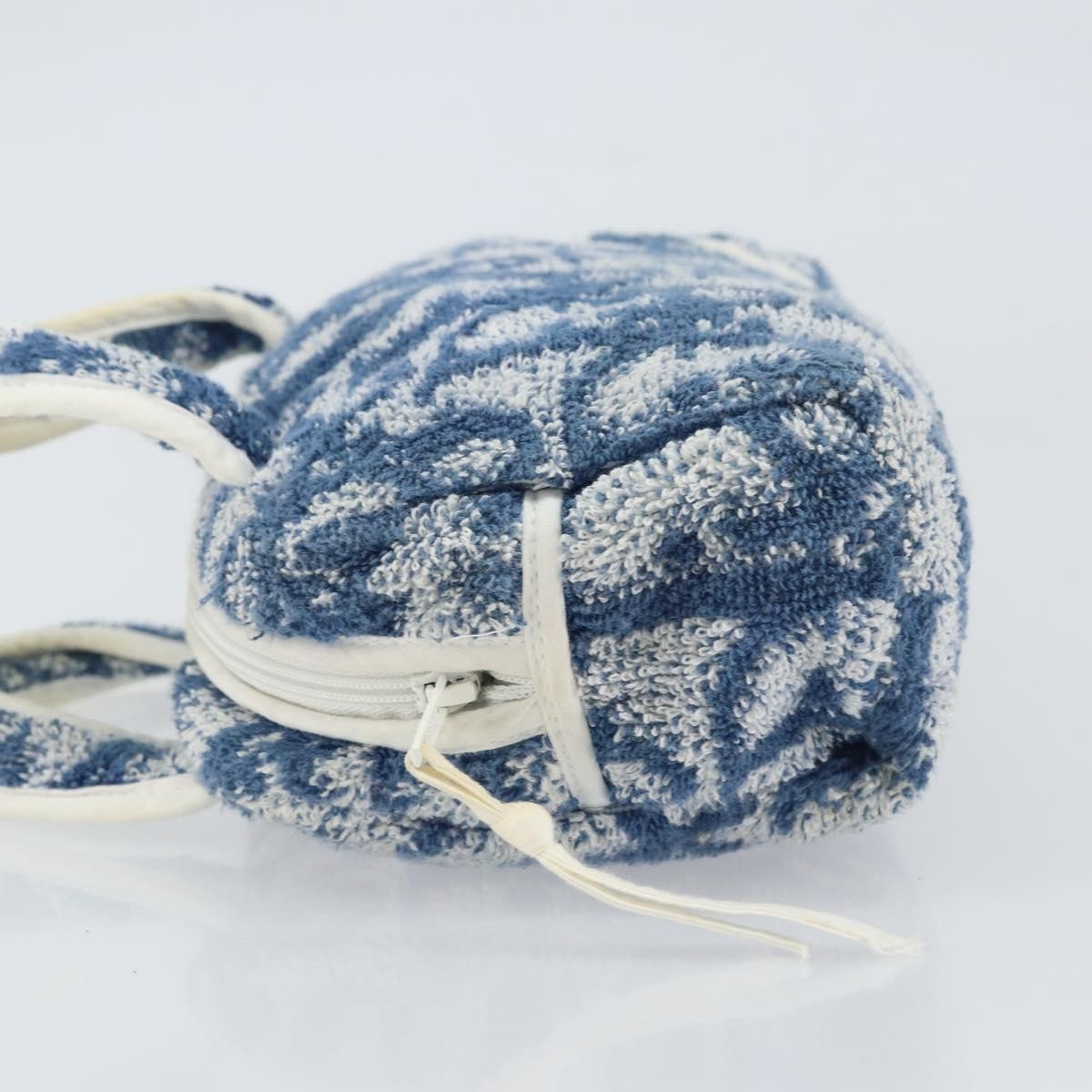 Christian Dior Vintage Trotter Handbag Canvas, BLUE, CANVAS, Handbag