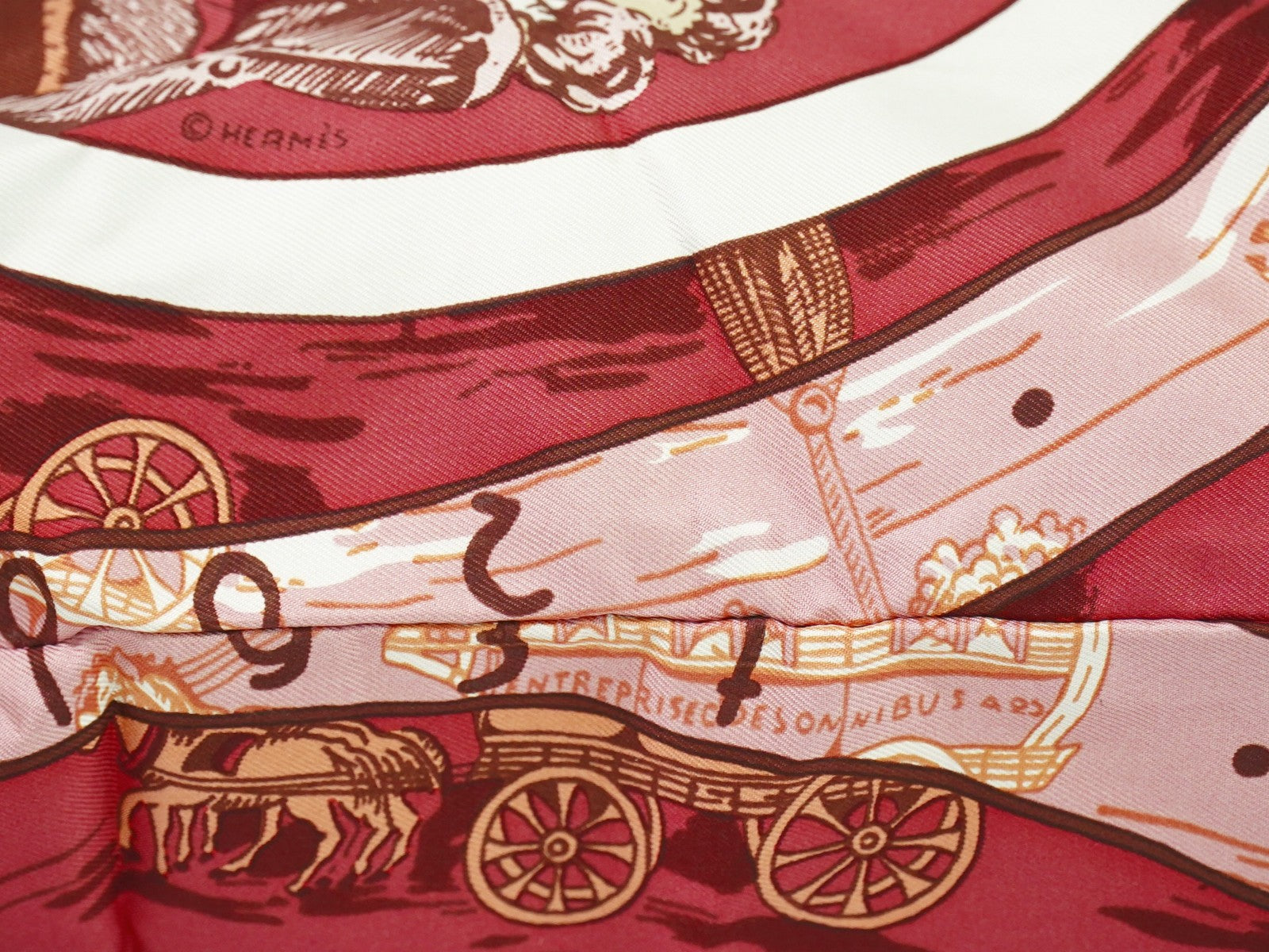 Hermes Silky Pop Tote Printed Silk, BURGUNDY, SILK, Tote bag