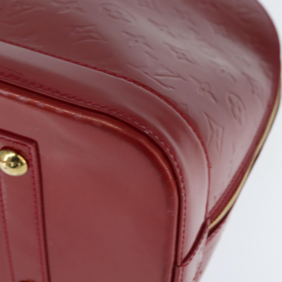Louis Vuitton Alma Handbag Monogram Vernis, RED, PATENT_LEATHER, Handbag