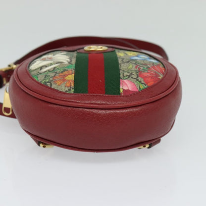 Gucci Ophidia Round Backpack Flora GG Coated Canvas, BEIGE, CANVAS, Backpack