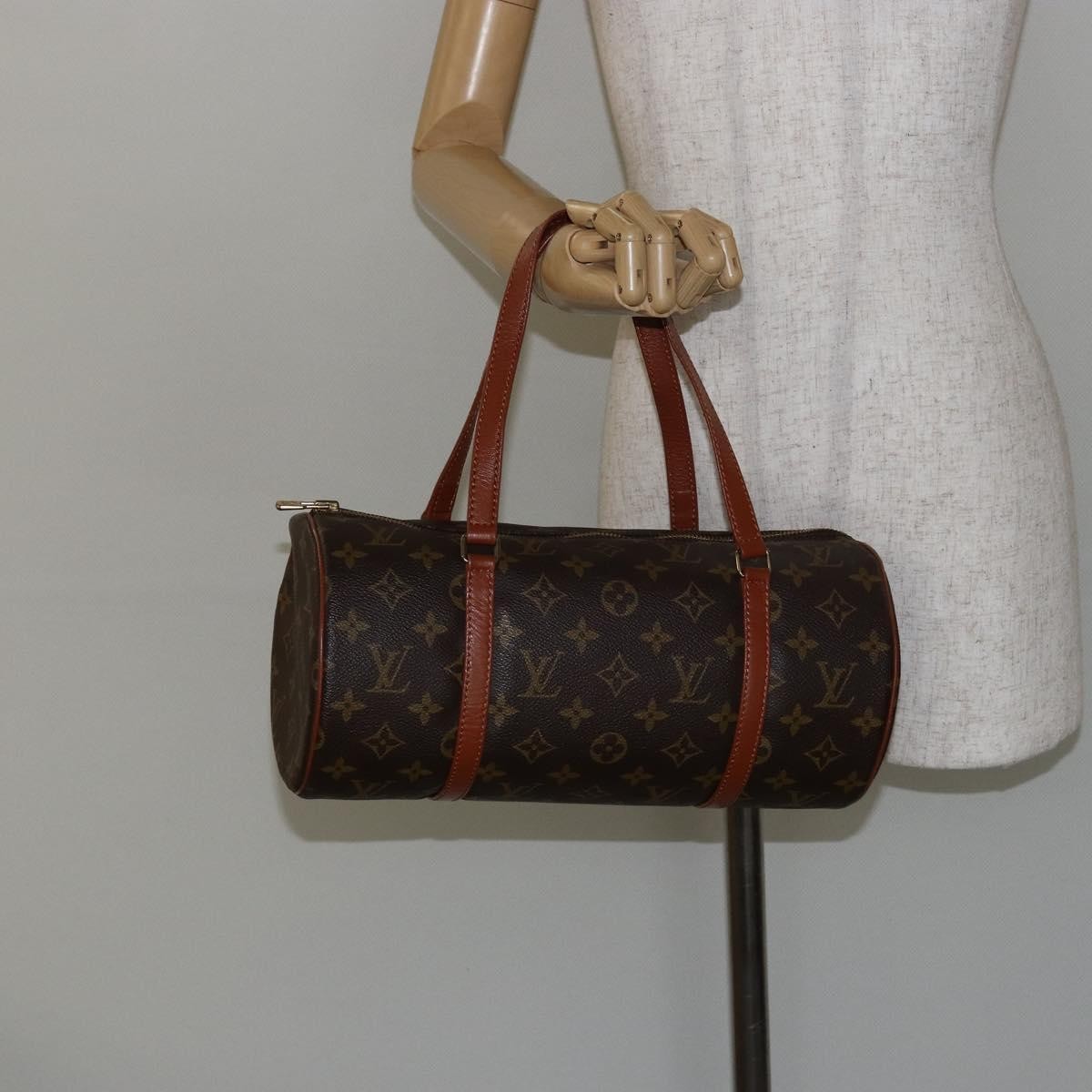 Louis Vuitton Papillon Handbag Monogram Canvas, BROWN, CANVAS, Handbag