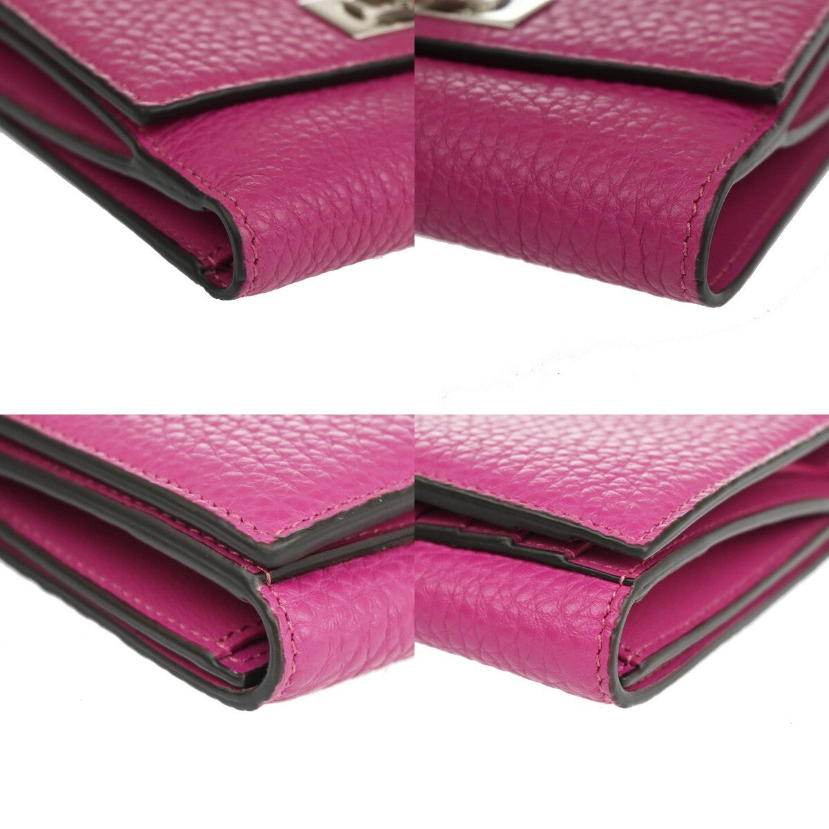 Fendi Peekaboo Wallet Leather, PINK, LEATHER, Wallets