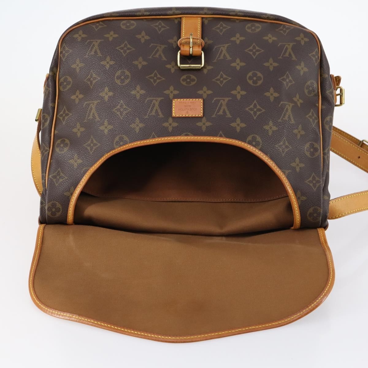 Louis Vuitton Saumur Handbag Monogram Canvas, BROWN, CANVAS, Handbag