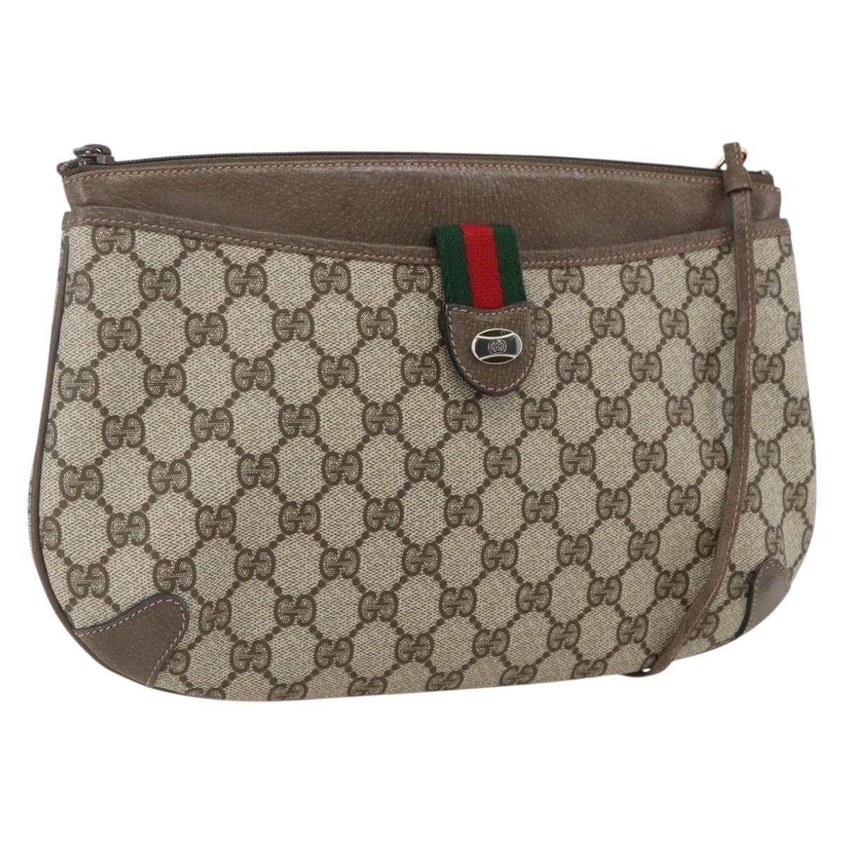 Gucci Vintage Web Crossbody Bag GG Coated Canvas, BEIGE, CANVAS, Shoulder bag