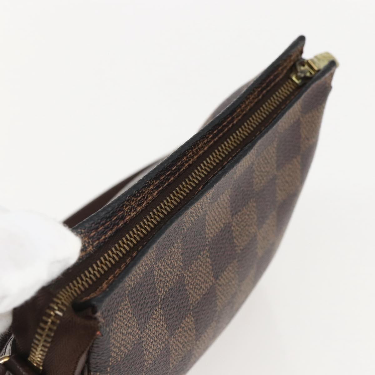 Louis Vuitton Trousse Make Up Bag Damier Canvas, BROWN, CANVAS, Clutche & pouche