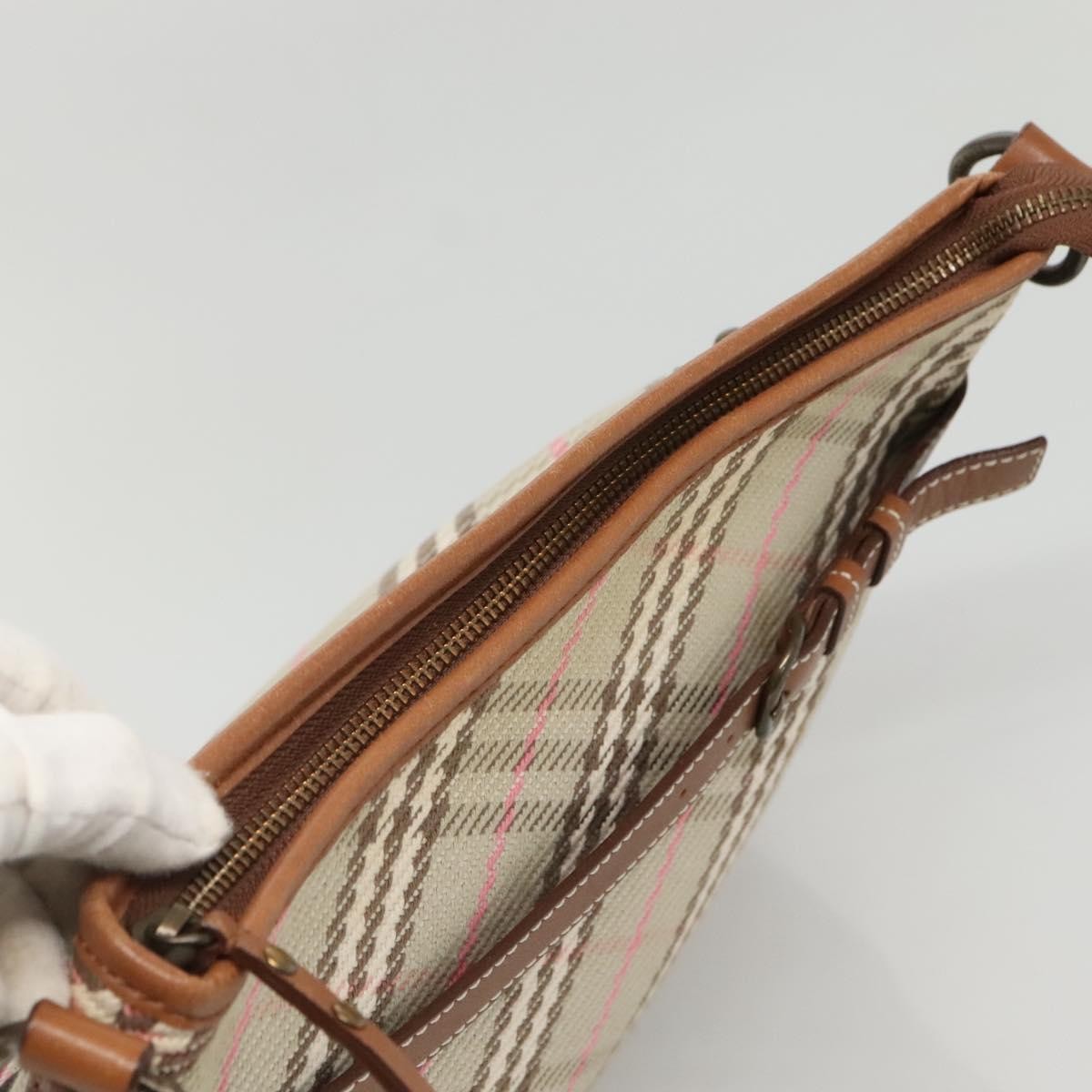 Burberry Nova check Shoulder bag Canvas, BEIGE, CANVAS, Shoulder bag