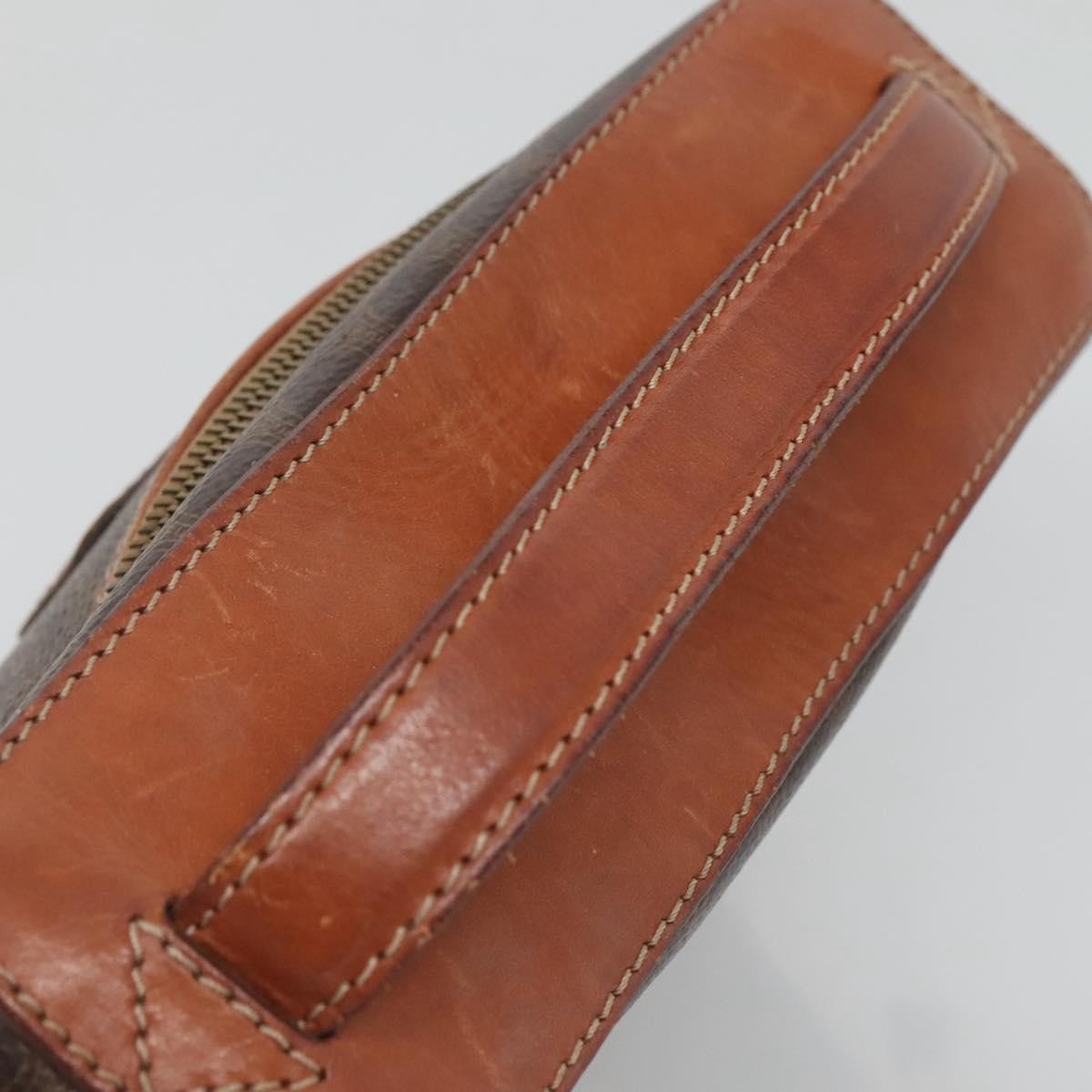 Celine Macadam Vanity Bag Canvas, BROWN, PVC, Travel bag