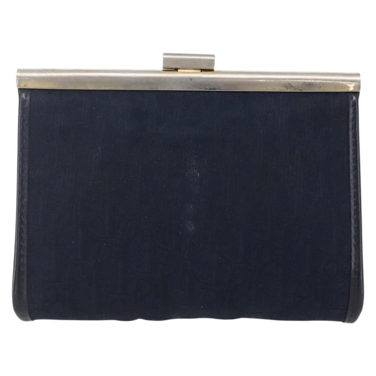 Christian Dior Vintage Trotter Pouch Canvas, NAVY, CANVAS, Clutche & pouche