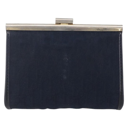 Christian Dior Vintage Trotter Pouch Canvas, NAVY, CANVAS, Clutche & pouche