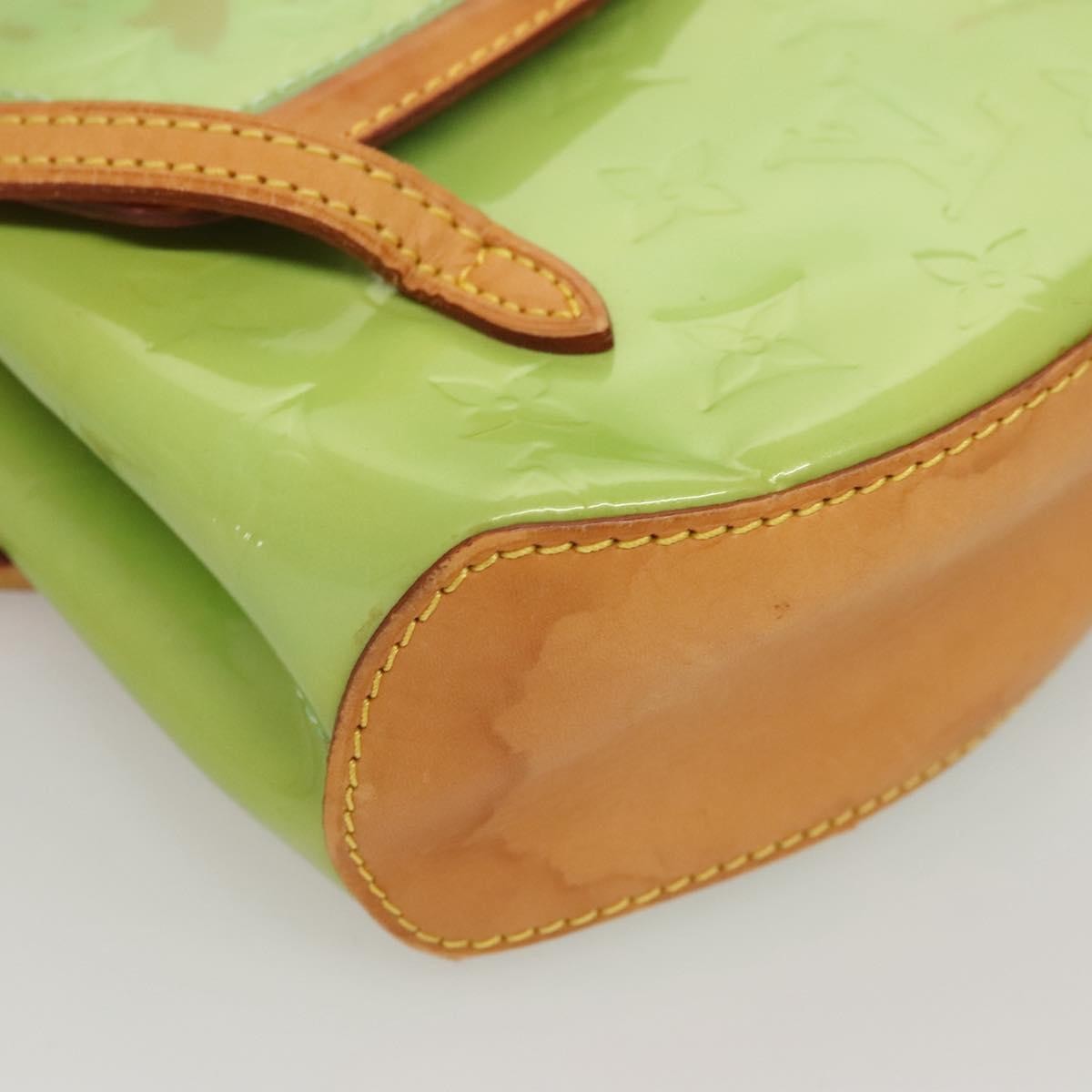 Louis Vuitton Biscayne Bay Handbag Monogram Vernis, GREEN, PATENT_LEATHER, Handbag