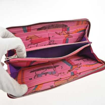 Hermes Azap Zip Around Wallet Epsom, RED, LEATHER, Wallets