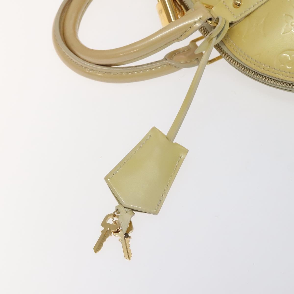 Louis Vuitton Alma Handbag Monogram Vernis, BEIGE, PATENT_LEATHER, Handbag