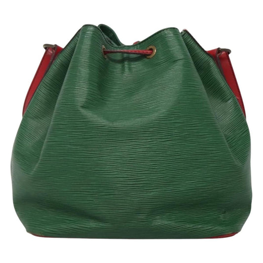 Louis Vuitton Petit Noe Handbag Two Tone Epi Leather, GREEN, LEATHER, Handbag