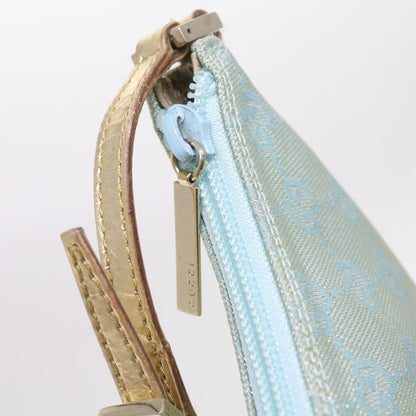 Gucci Vintage Pochette Shoulder Bag GG Canvas, BLUE, CANVAS, Clutche & pouche