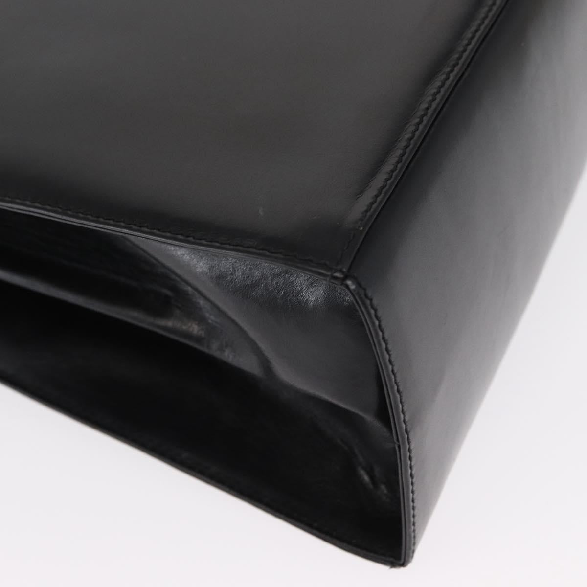 Salvatore Ferragamo Convertible Top Handle Bag Leather, BLACK, LEATHER, Handbag