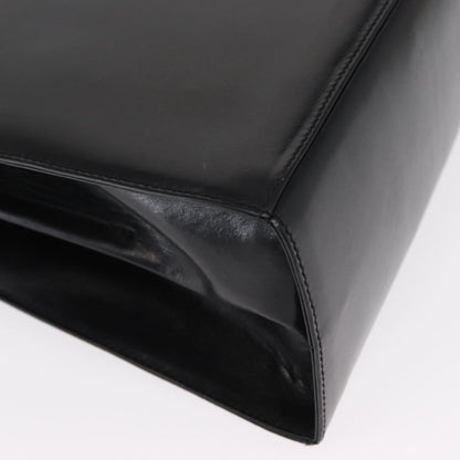 Salvatore Ferragamo Convertible Top Handle Bag Leather, BLACK, LEATHER, Handbag