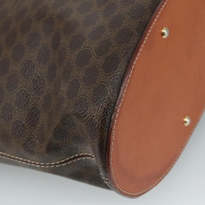 Celine Vintage Macadam Tote bag Canvas and Leather, BROWN, CANVAS, Tote bag