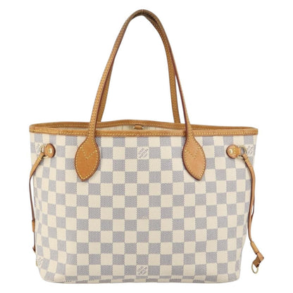 Louis Vuitton Neverfull Tote Damier azur, BEIGE, CANVAS, Tote bag