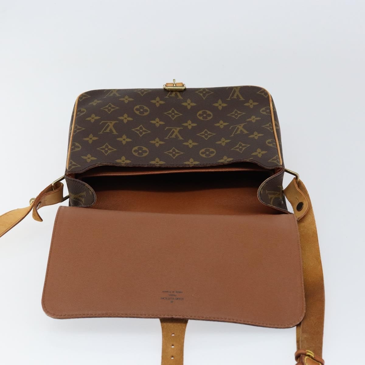 Louis Vuitton Cartouchiere Handbag Monogram Canvas, BROWN, CANVAS, Shoulder bag