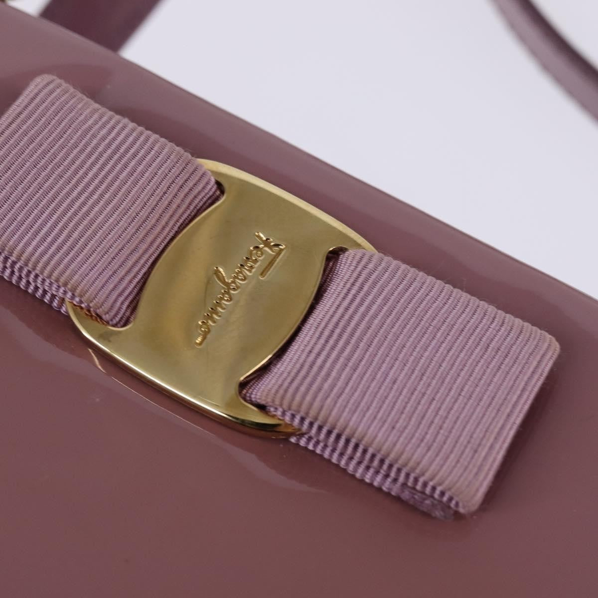 Salvatore Ferragamo Vala Handbag Patent leather, PURPLE, PATENT_LEATHER, Handbag