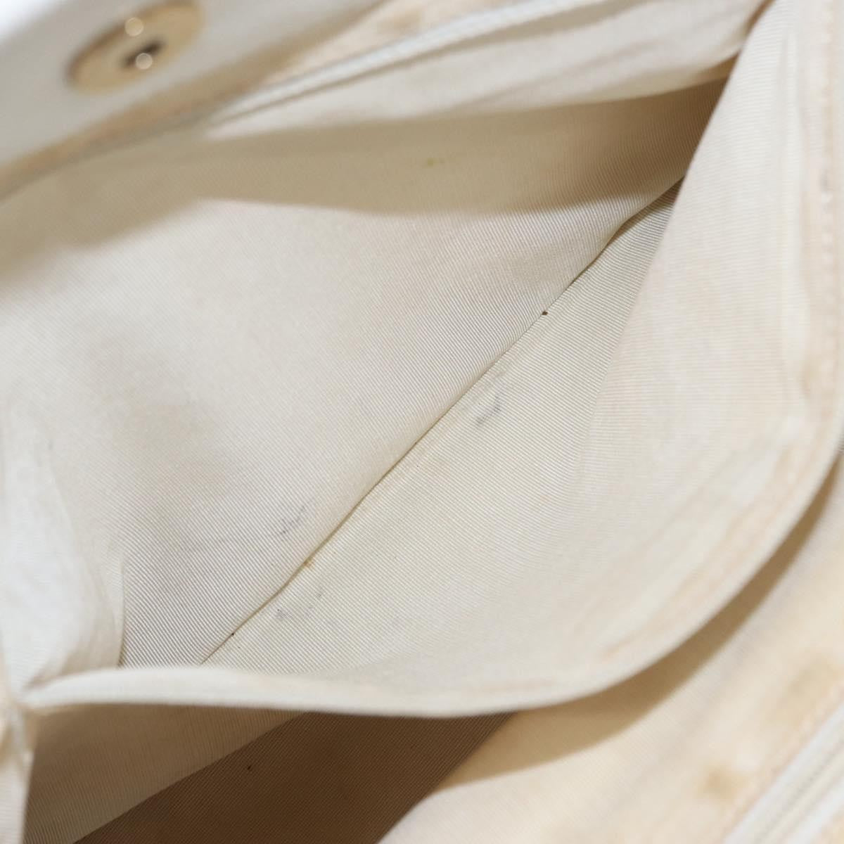 Chanel Vintage Wooden Ring Tote Caviar, WHITE, LEATHER, Tote bag