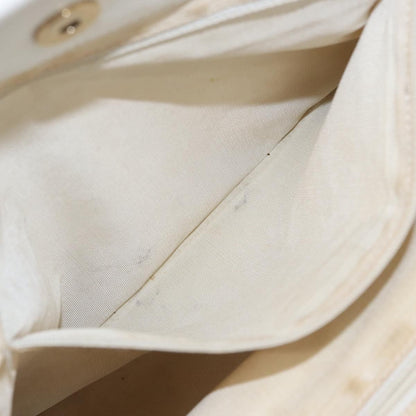 Chanel Vintage Wooden Ring Tote Caviar, WHITE, LEATHER, Tote bag