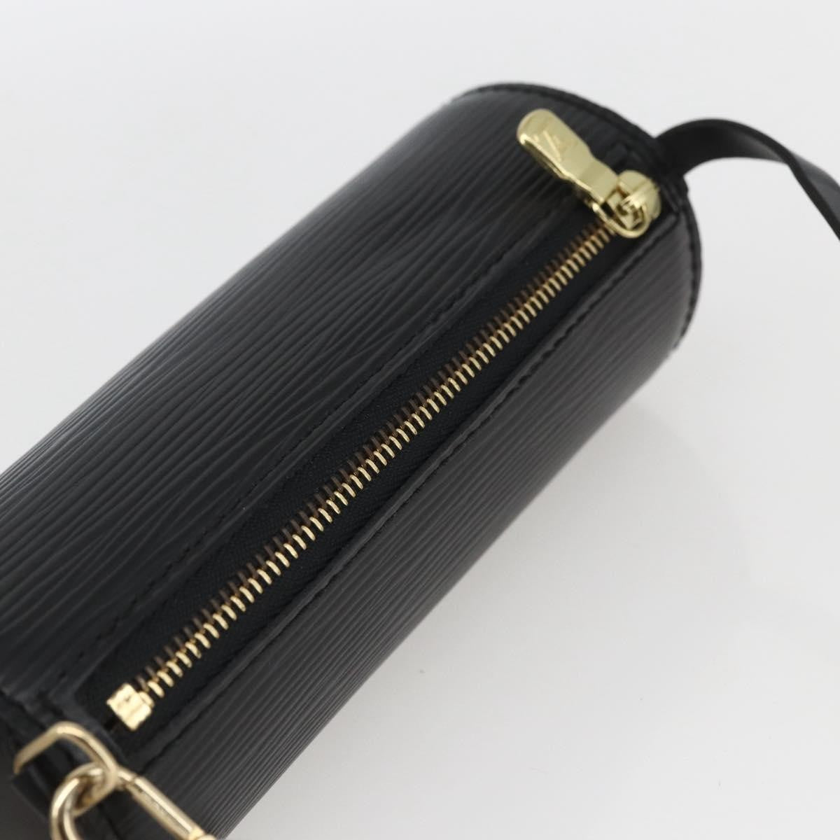Louis Vuitton Soufflot Pochette Epi Leather, BLACK, LEATHER, Clutche & pouche