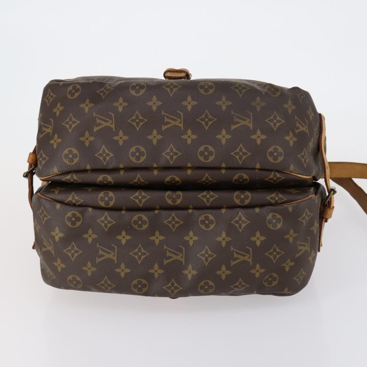 Louis Vuitton Saumur Handbag Monogram Canvas, BROWN, CANVAS, Shoulder bag