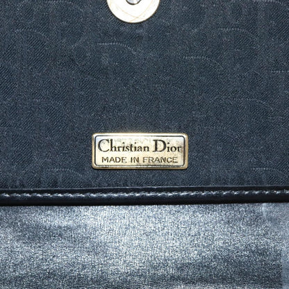 Christian Dior Vintage Trotter Crossbody Bag Diorissimo Coated Canvas, BLACK, CANVAS, Shoulder bag