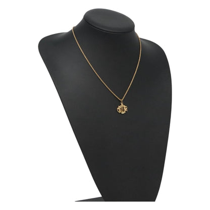 Christian Dior Logo Pendant Necklace Metal, GOLD, METAL, Necklace